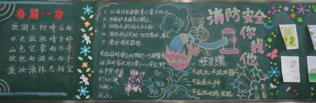 防火安全教育黑板报
