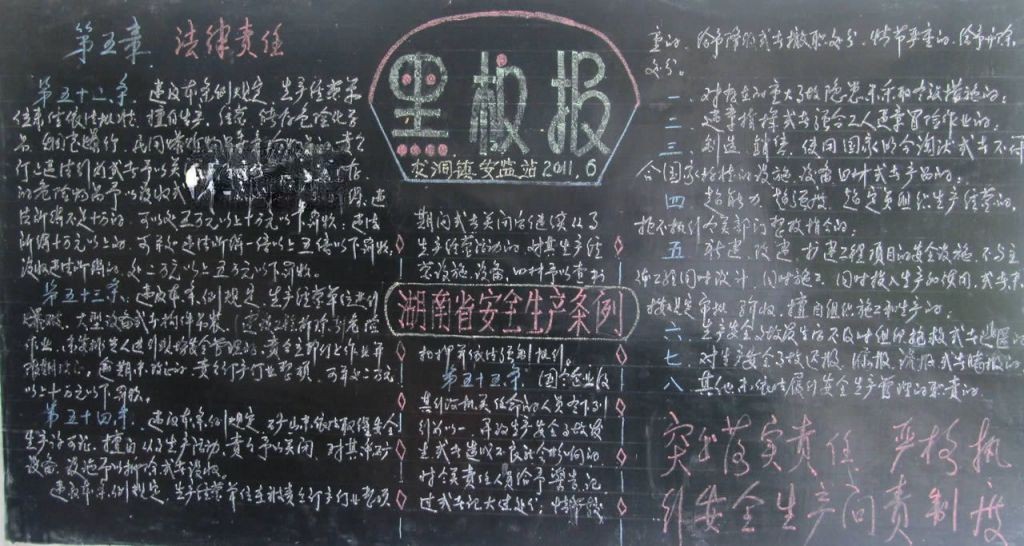安监站黑板报