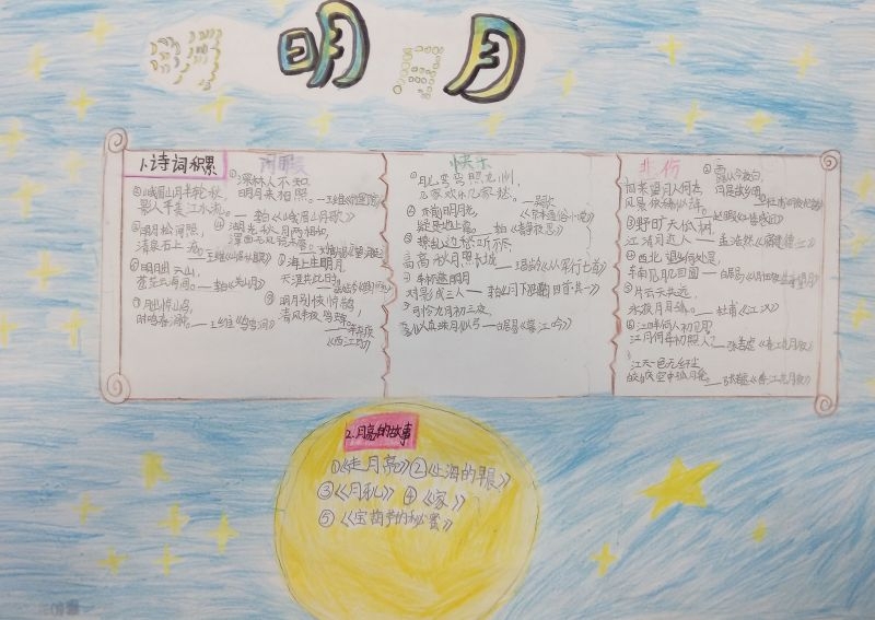 诗中月月中情手抄报