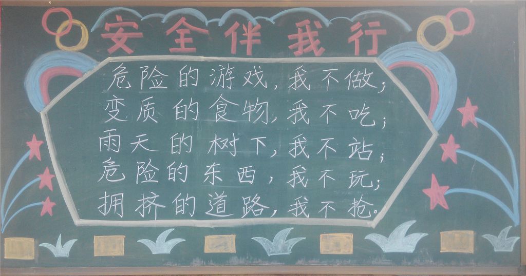 安全伴我行黑板报图片