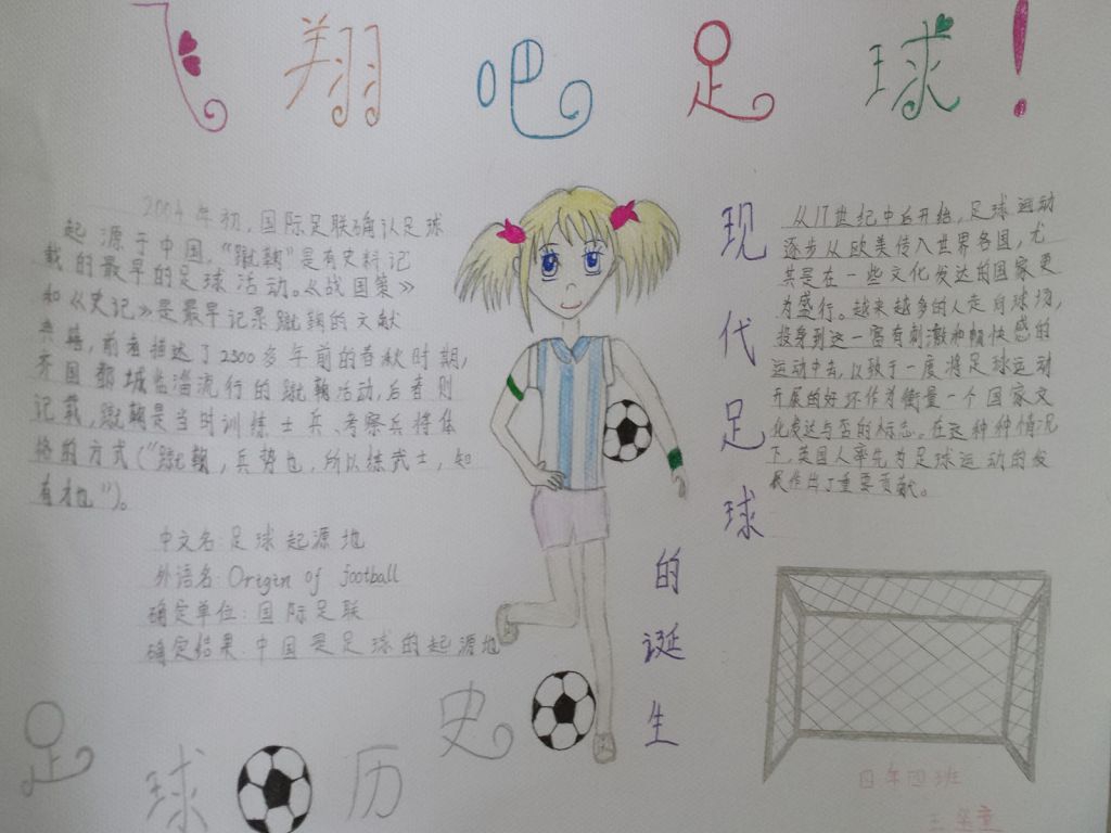 快乐足球手抄报图片展