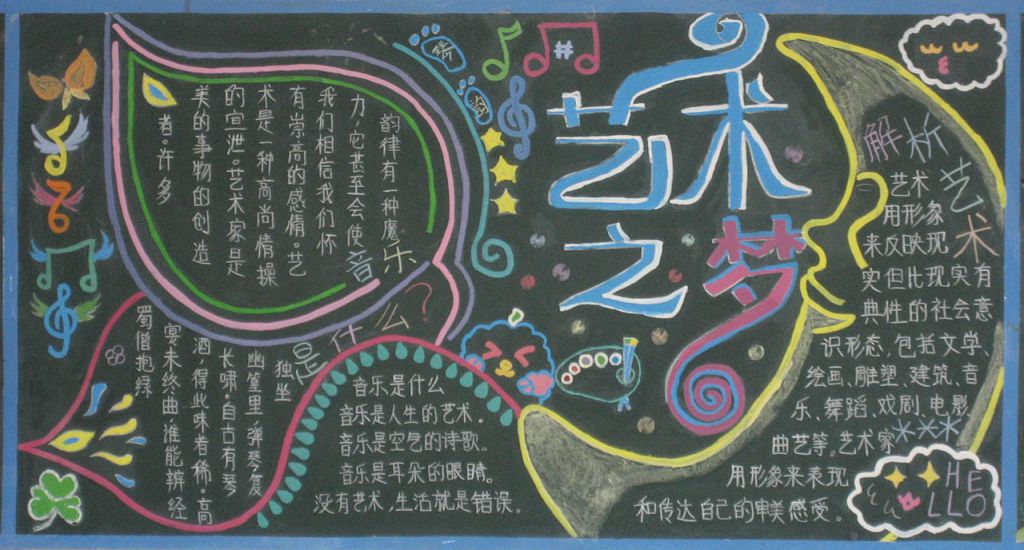艺术节黑板报图片大全
