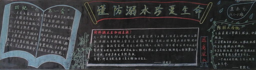 预防溺水学自救黑板报大全