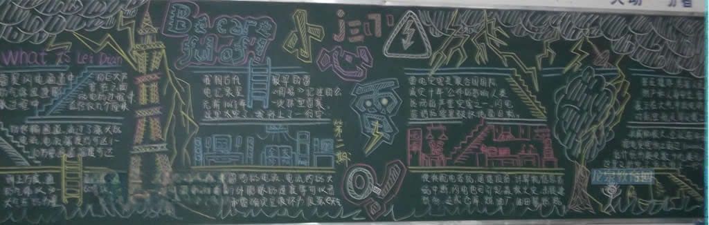 防雷黑板报图片大全