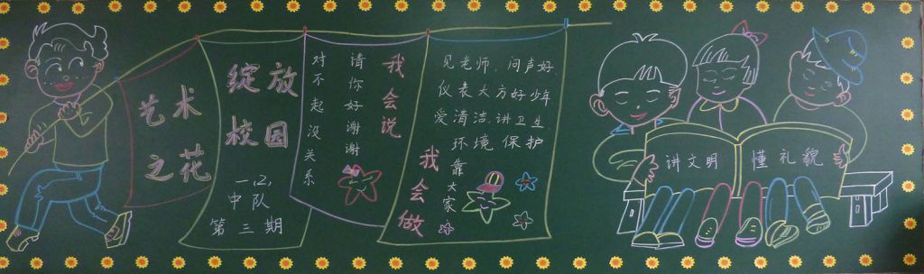 小学生艺术节黑板报
