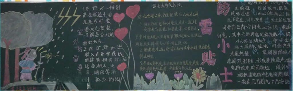 防雷黑板报图片大全