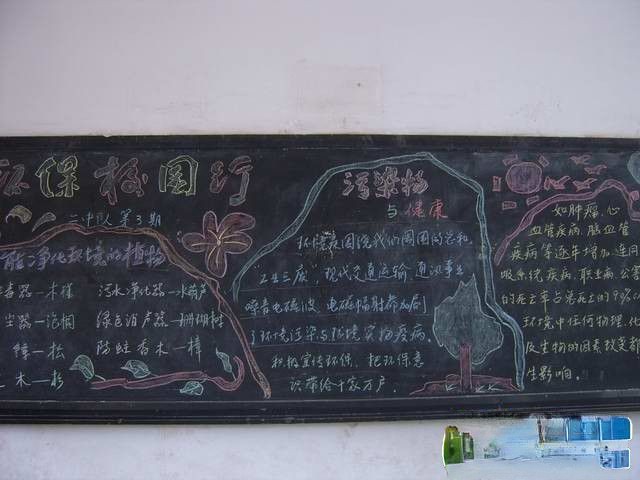环保校园行黑板报