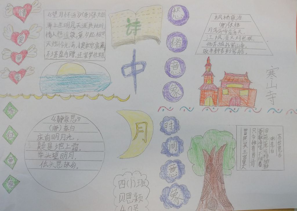 诗中月月中情手抄报