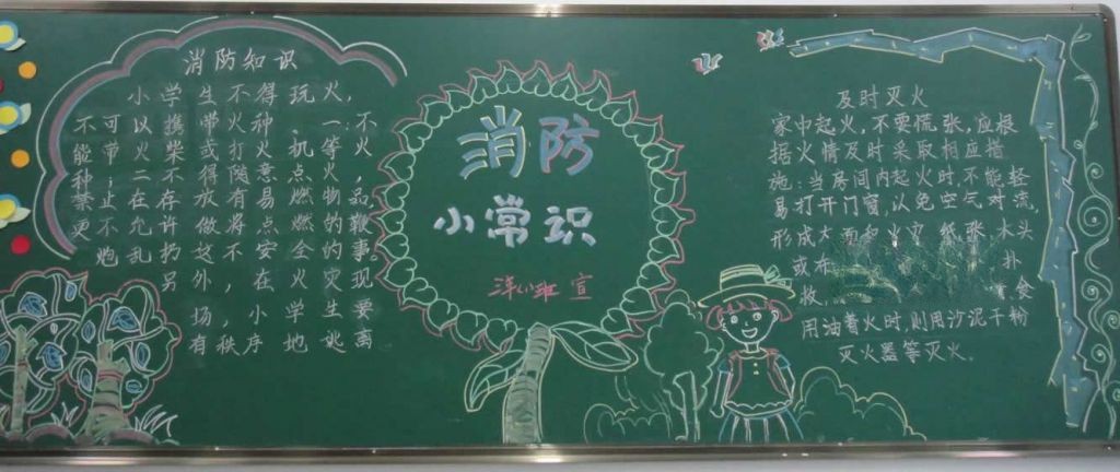 消防小常识黑板报