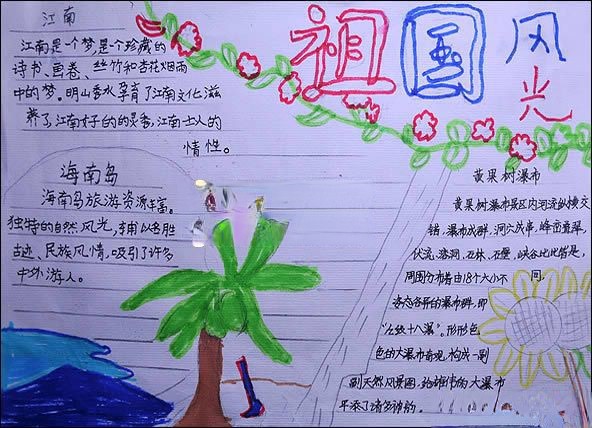 祖国风光手抄报