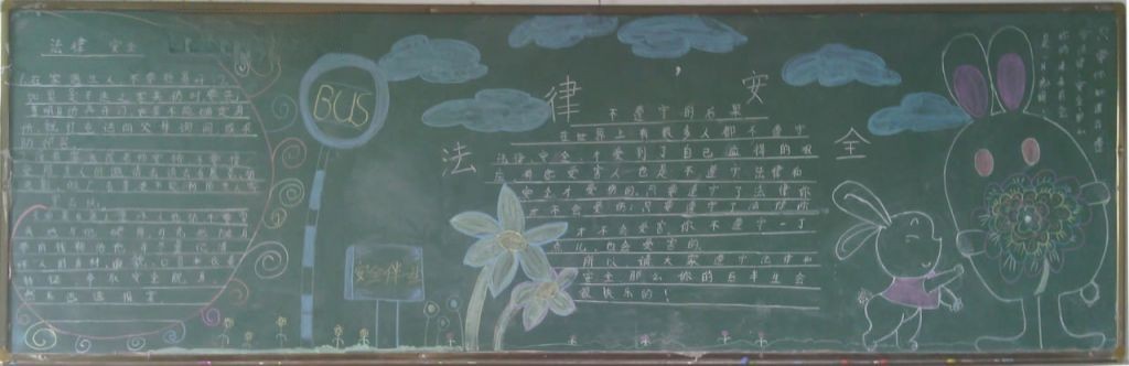 法律安全黑板报版面图