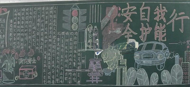 安全自护我能行黑板报