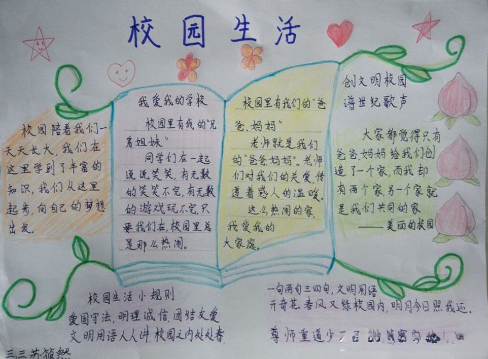 校园文明与校园文化手抄报 校园文明与校园文化手抄报