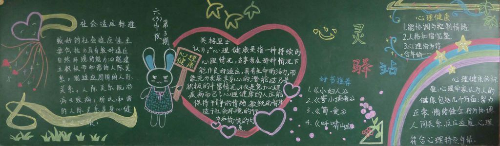 心灵驿站黑板报图片