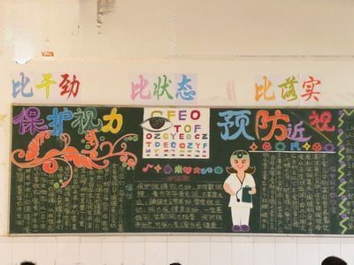预防近视保护眼睛黑板报