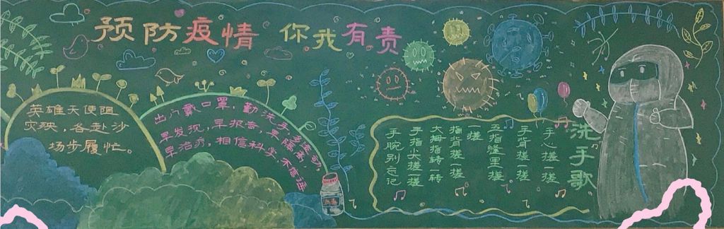 防控疫情黑板报图片大全，抗疫情我们在行动
