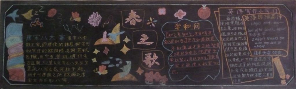 让我们与春天同行黑板报