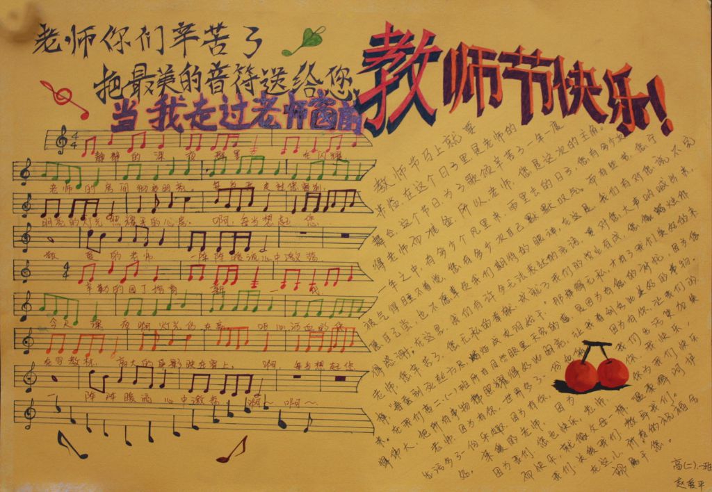 2022感恩教师节手抄报作品