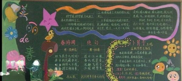 黑板报设计：美丽的春天