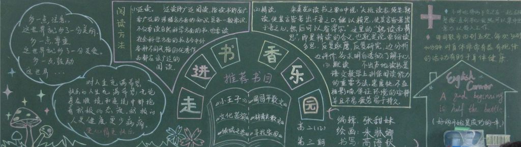 走进书香乐园黑板报 走进书香乐园黑板报