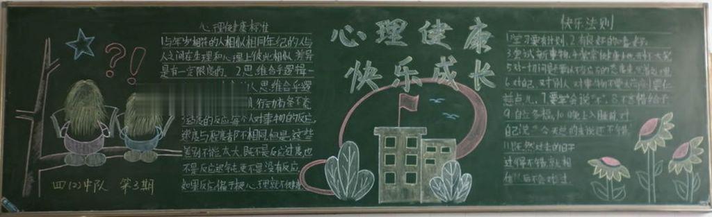 心理健康快乐成长黑板报
