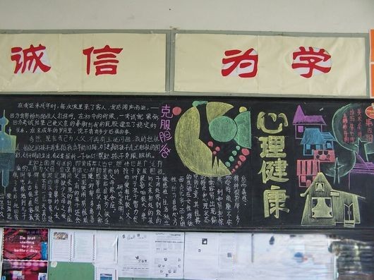 心理健康教育黑板报