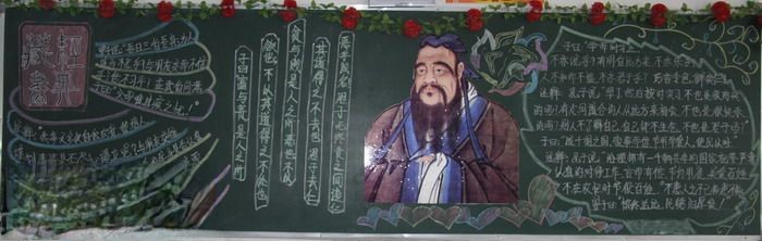 走进圣人孔子黑板报图片