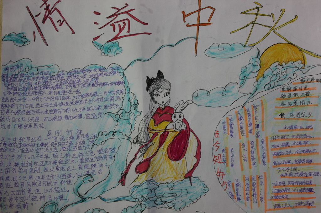 知中秋话传统手抄报
