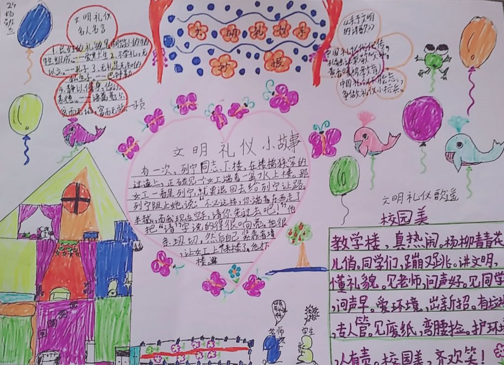 我是文明小使者手抄报