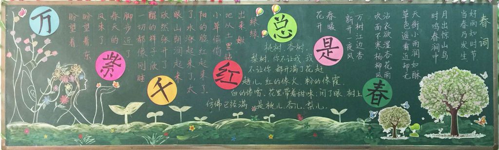 万紫千红总是春黑板报