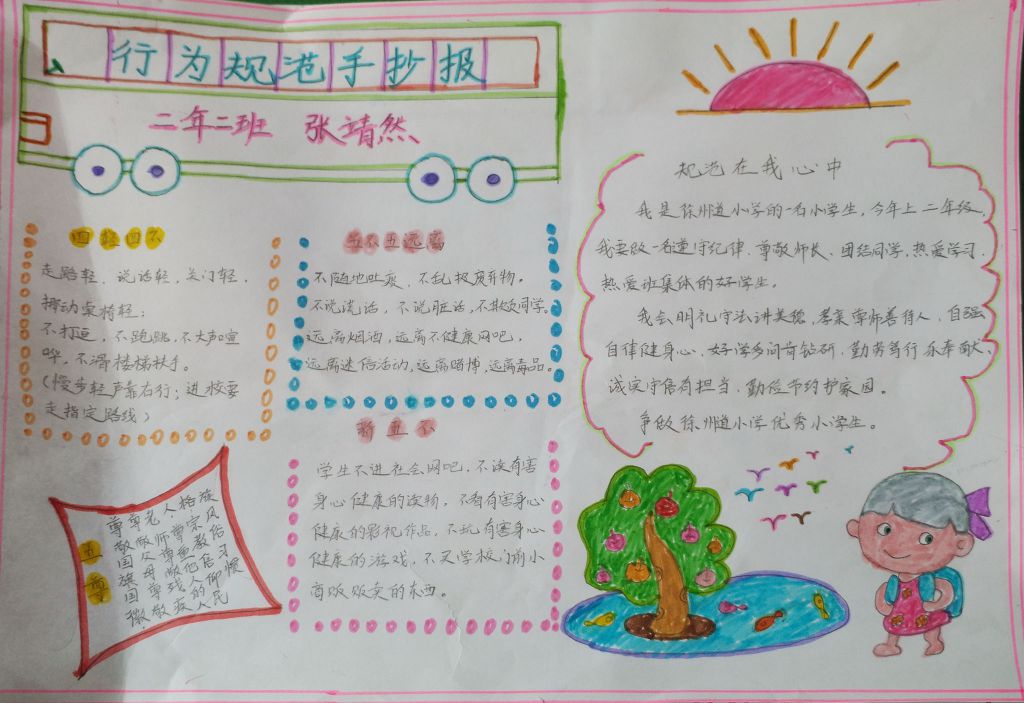 小学生行为规范手抄报图片