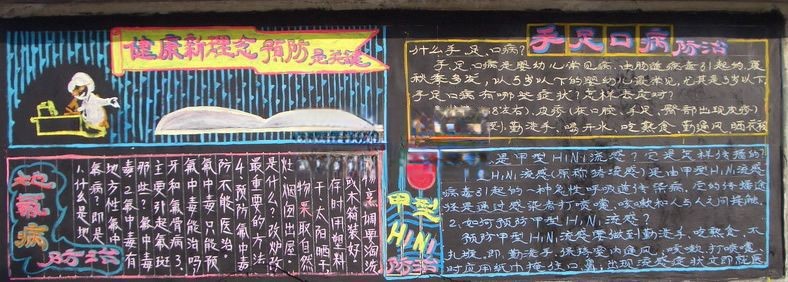 疾病预防黑板报图片
