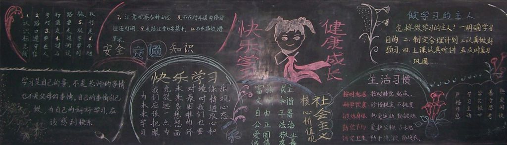快乐学习健康成长黑板报图片