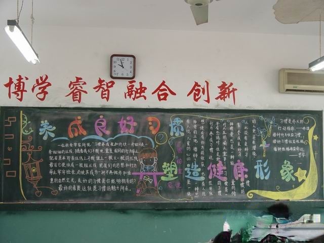 养成良好习惯 塑造健康形象黑板报设计欣赏