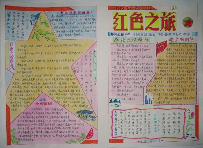 爱国主义的手抄报-红色之旅 爱国主义的手抄报-红色之旅
