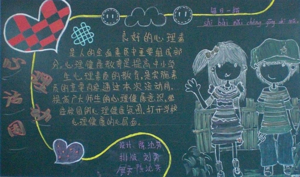心理活动周黑板报作品