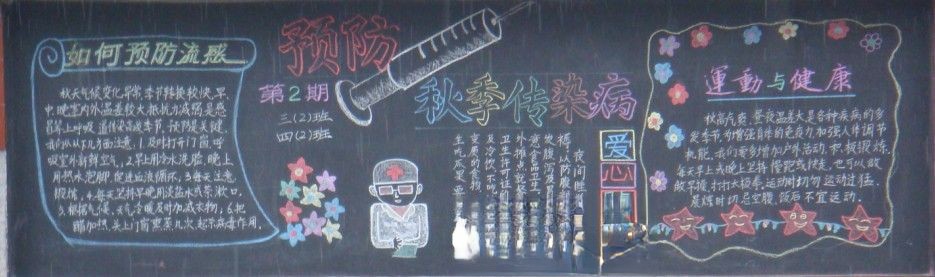 预防传染病黑板报