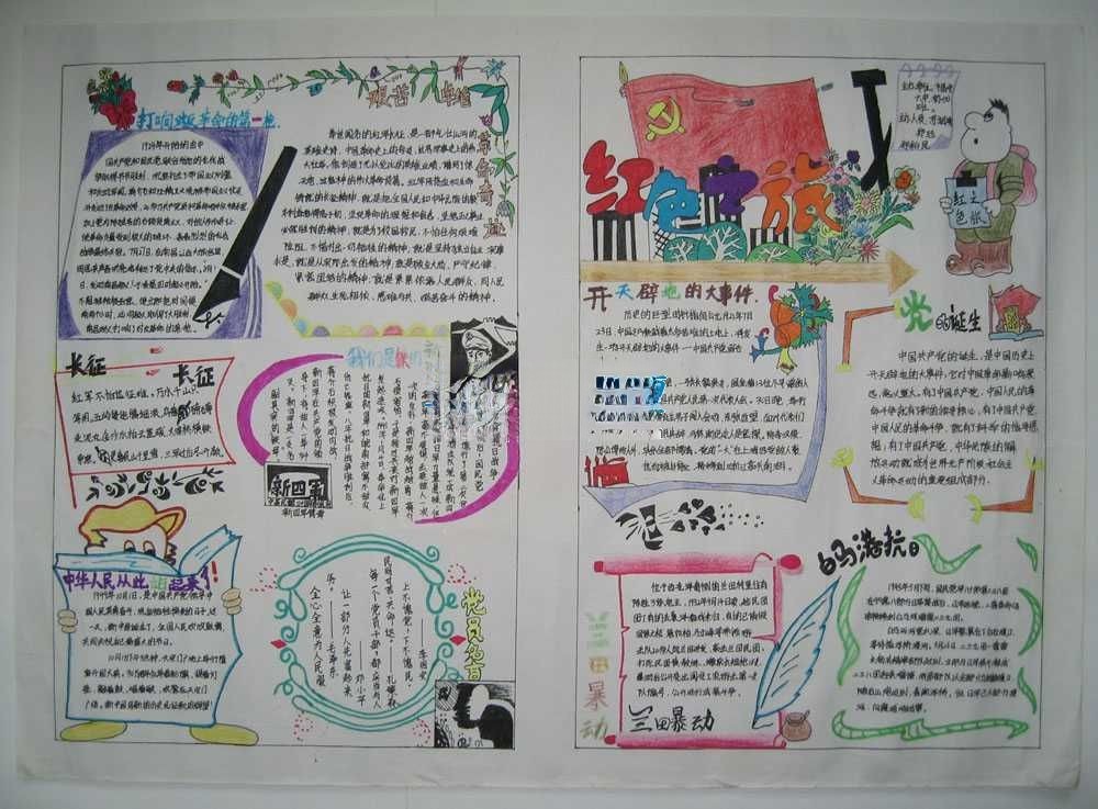 红色之旅手抄报作品选4