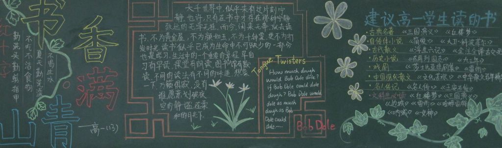 走进书香乐园黑板报 走进书香乐园黑板报