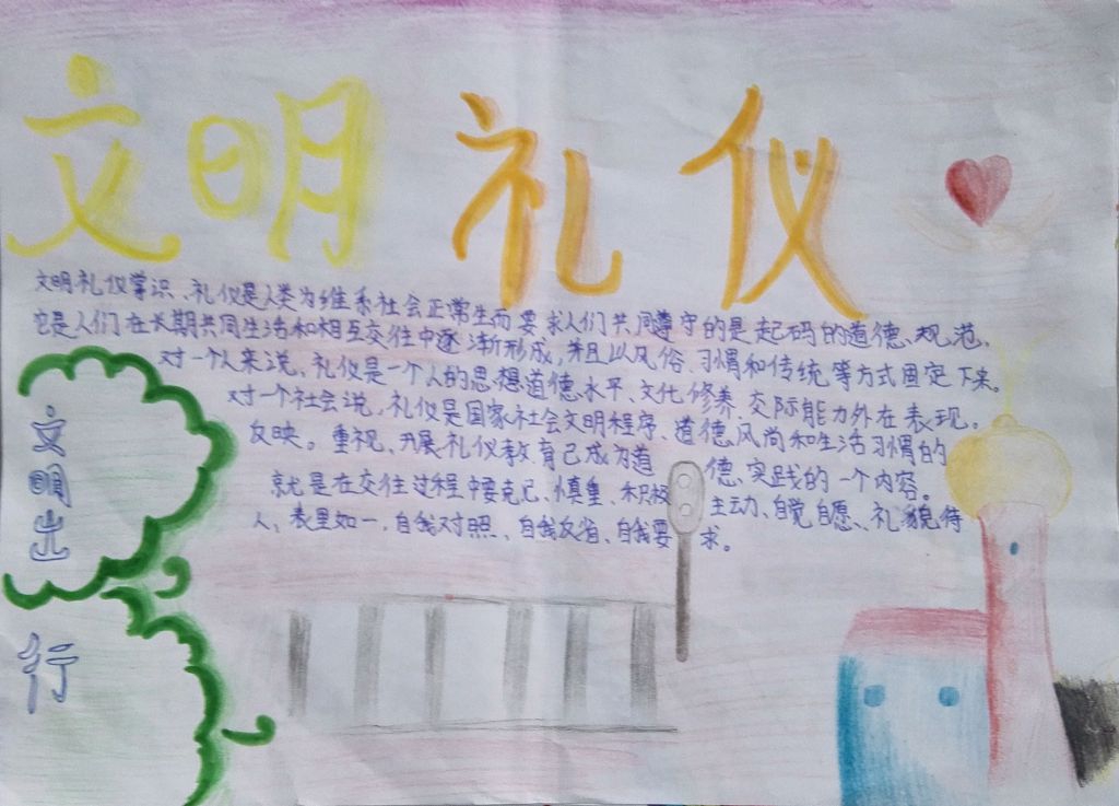 2022文明礼仪手抄报