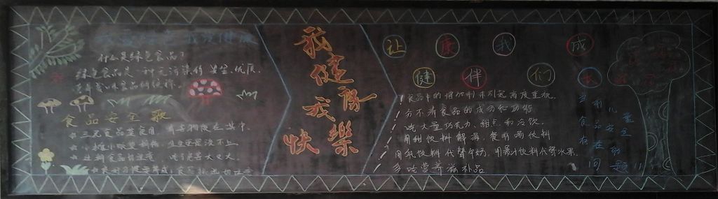 我平安我健康我快乐黑板报
