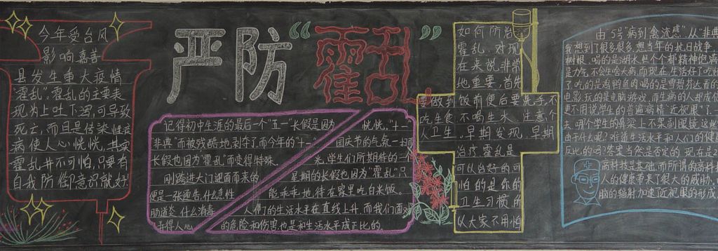 预防霍乱黑板报图片大全