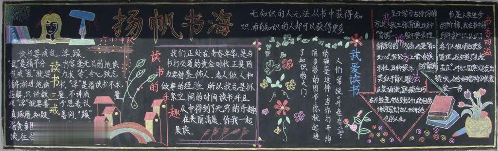 扬帆书海黑板报图片