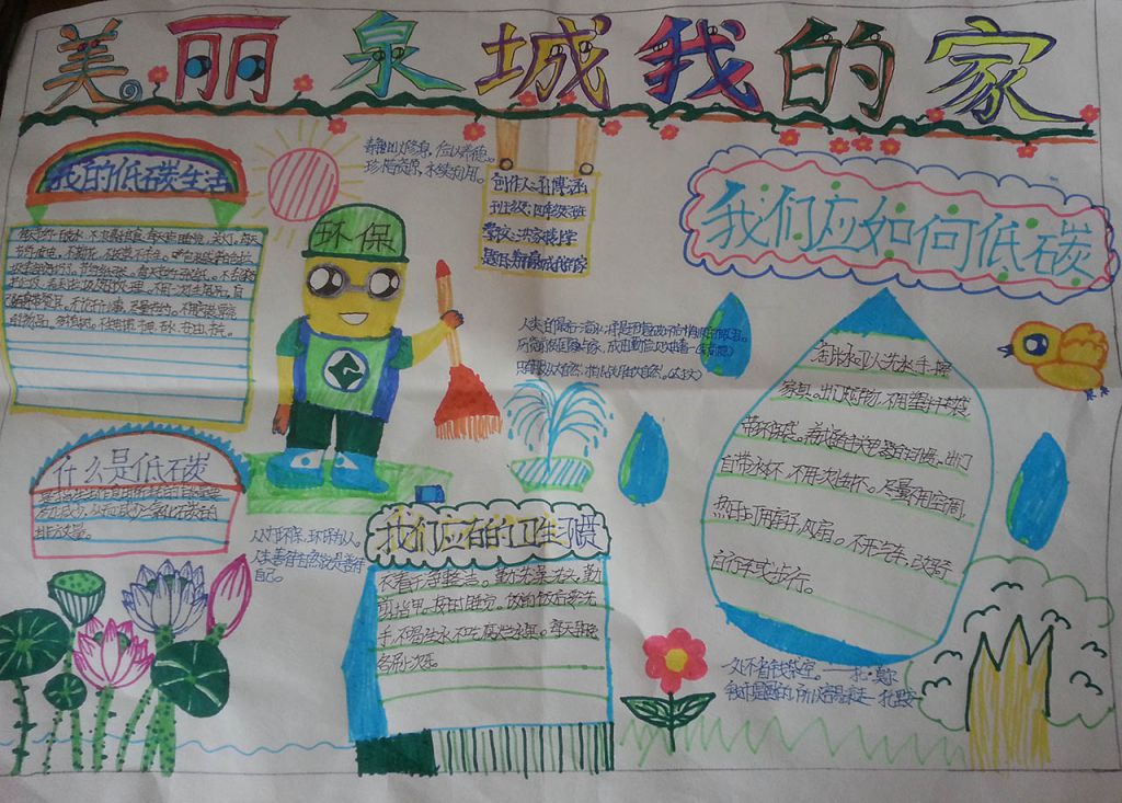 美丽泉城我的家手抄报