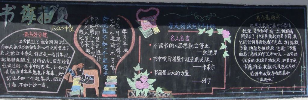 扬帆书海黑板报图片