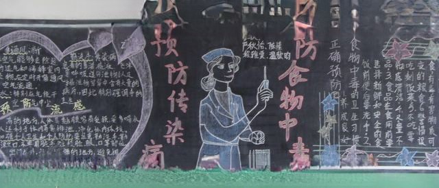 春季流行病黑板报