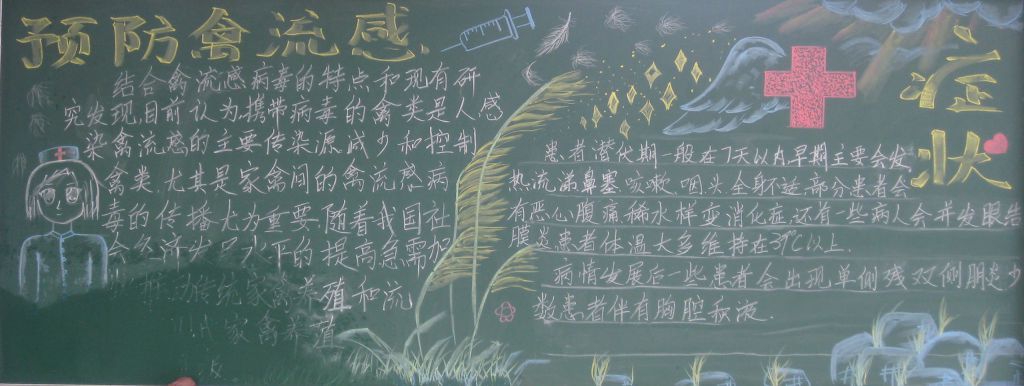 预防禽流感黑板报图片大全