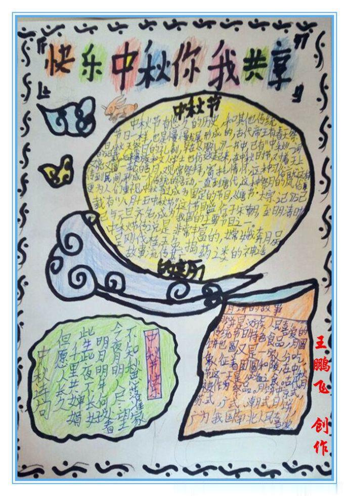中华中秋情结手抄报