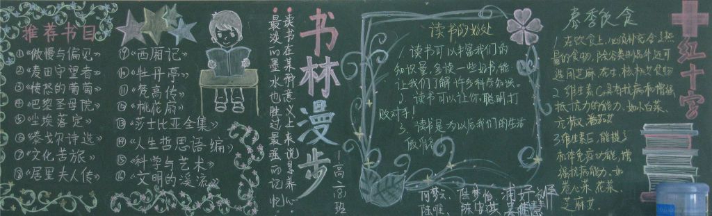 走进书香乐园黑板报 走进书香乐园黑板报