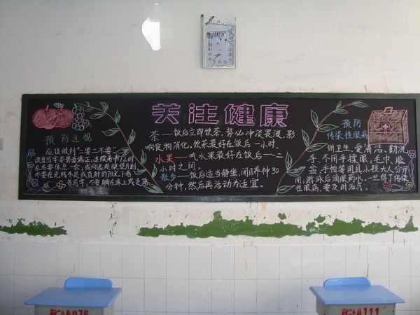 关注健康黑板报图片